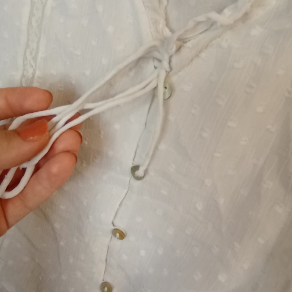 Zara Boho Frill Sheer Top - Picture 12 of 14